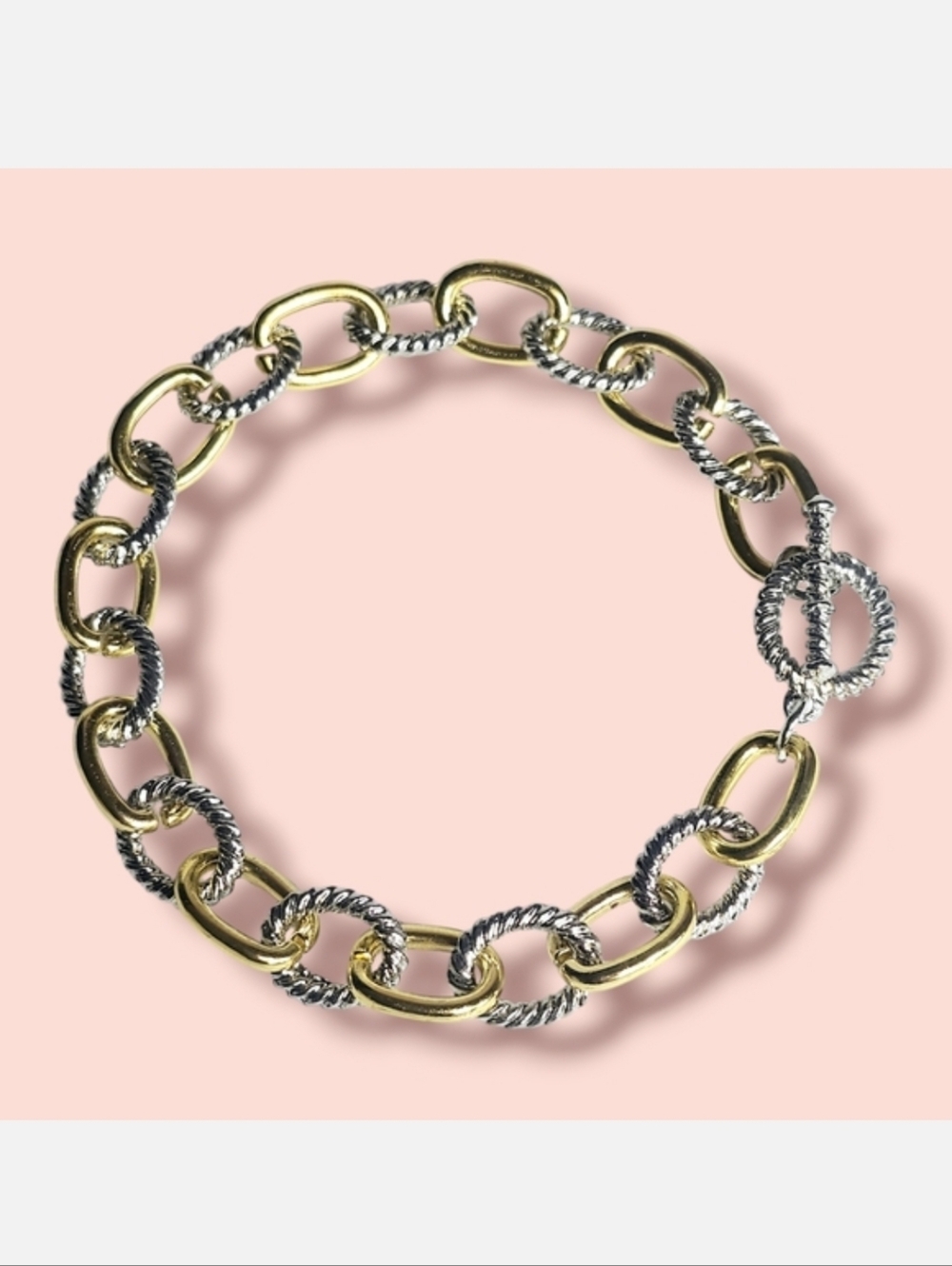 Two tone CHAIN link Bracelet